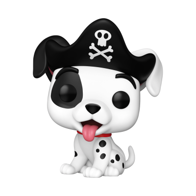 Figura de cão dálmata com chapéu de pirata