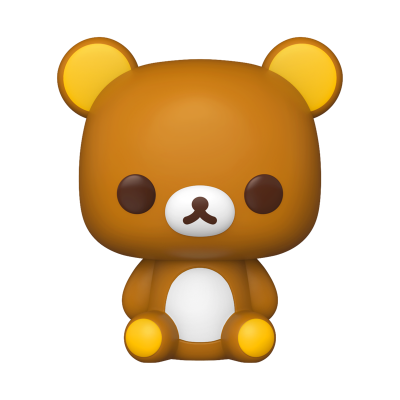 Figura de urso estilizado em plástico castanho e amarelo