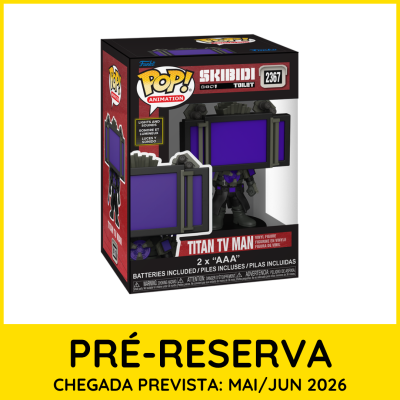 Figura de vinil Funko Pop Titan TV Man Skibidi Toilet na caixa
