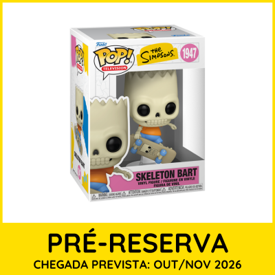Figura Funko Pop Skeleton Bart dos Simpsons na embalagem