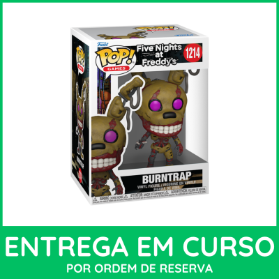 Boneco Funko Pop! Burntrap Five Nights at Freddys na embalagem