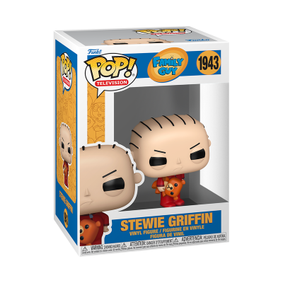 Figura Funko Pop! Stewie Griffin da Family Guy em embalagem com janela transparente