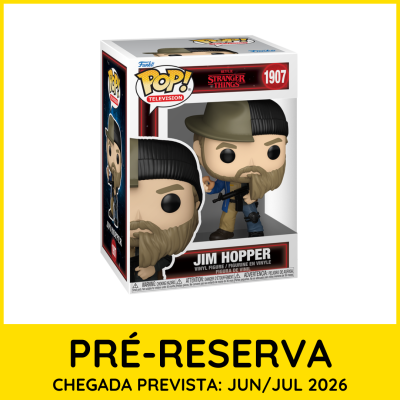 Funko Pop! Jim Hopper Stranger Things número 1907 em caixa de vinil