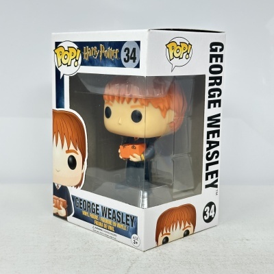 Figura de vinil George Weasley Harry Potter em caixa POP número 34