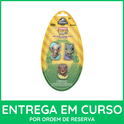 Pack 3 figuras vinil Pocket Pop! Jurassic World