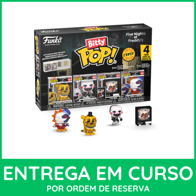 Pack Funko Bitty Pop! Five Nights at Freddys com 4 figuras colecionáveis vinyl em caixa preta