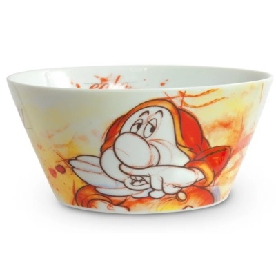 Tigela de cerâmica com desenho de personagem de desenho animado
