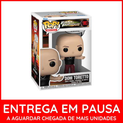 Figura Funko Pop! vinil Dom Toretto Fast & Furious 1993 caixa transparente vermelho branco