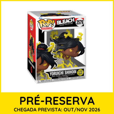 Funko Pop! Bleach Yoruichi Shihouin na caixa com cor branco, vermelho e preto