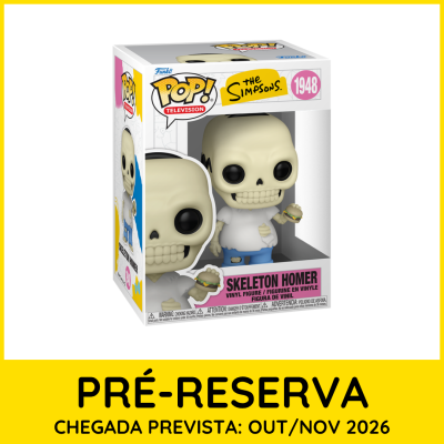 Figura Funko Pop Homer Simpson esqueleto em embalagem