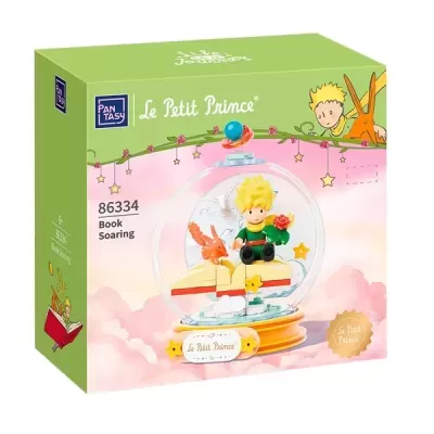 Caixa de brinquedo Le Petit Prince com globo transparente e personagem do Pequeno Príncipe