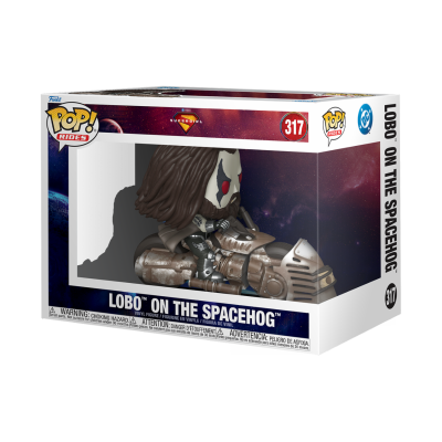 Caixa Funko Pop! Rides com figurina Lobo em moto espacial número 317