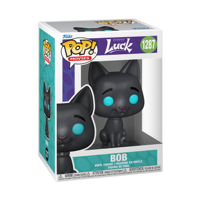 Figura Funko Pop! Bob gato preto com olhos azuis na caixa