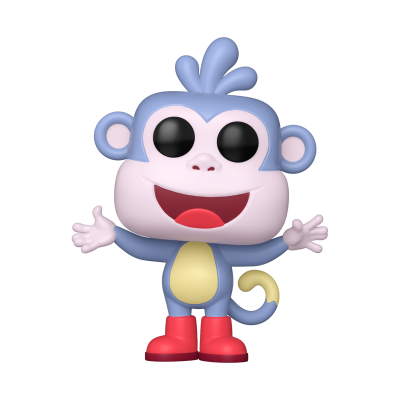 Figura em vinil de macaco azul claro de botas vermelhas