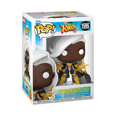 Funko Pop Storm (Wasteland) X-Men 97 nº1595 numa caixa de exposição