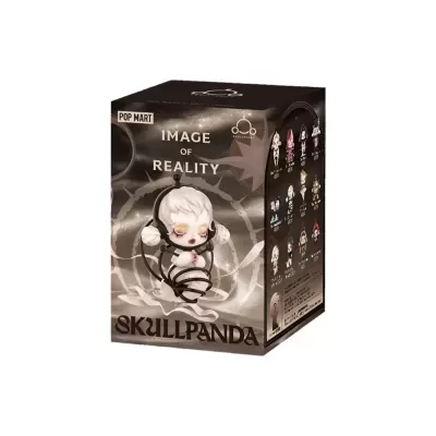 Caixa da figura colecionável Skullpanda da série Image of Reality da POP MART