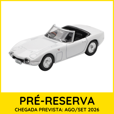 Miniatura de carro desportivo branco com interior preto