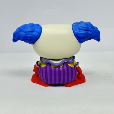 Figura de palhaço colorido de costas