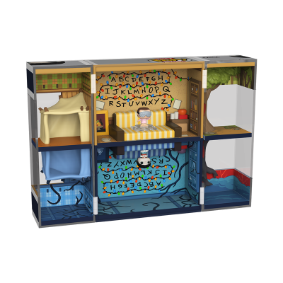 Casa de brinquedo em plástico com várias divisões temáticas