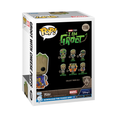 Caixa Funko Pop! Groot Marvel Studios I Am Groot com número 1196 e outras figuras da coleção