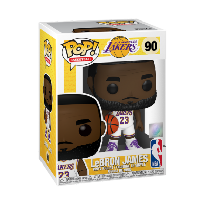 Funko Pop! vinil LeBron James Los Angeles Lakers número 90 em embalagem