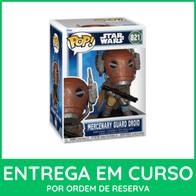 Funko Pop! Star Wars Mercenary Guard Droid número 821 na caixa