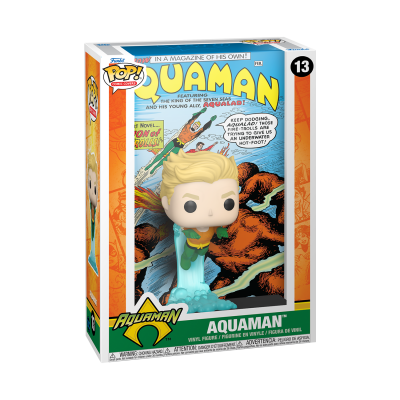 Figura Pop! de vinil do Aquaman em caixa colorida com janela