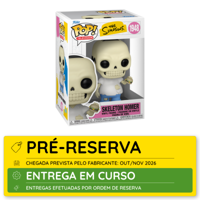 Funko Pop! Skeleton Homer dos Simpsons em embalagem