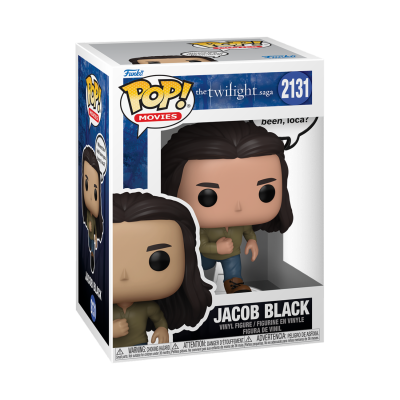 Figura Funko Pop Jacob Black de The Twilight Saga em embalagem branca e azul