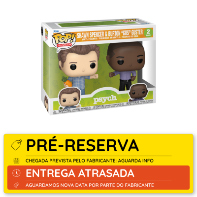 Caixa de figuras Funko Pop! Psych Shawn & Gus, pré-reserva com entrega atrasada