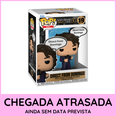 Funko Pop! Direct from Domingo em caixa com tema Saturday Night Live e texto distintivo