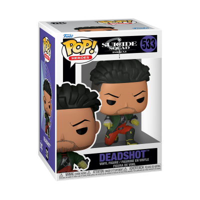 Funko Pop! Deadshot da série Suicide Squad em embalagem