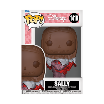 Funko Pop! em vinil da personagem Sally da Disney na embalagem