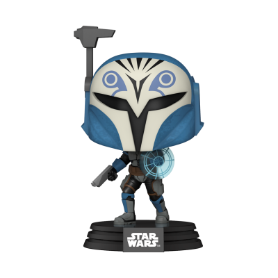 Figura colecionável Funko Pop de personagem Star Wars com capacete azul e branco