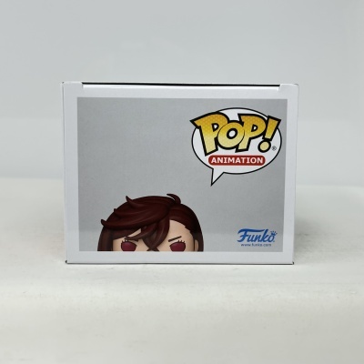 Caixa de brinquedo Funko Pop! Animation com rosto estilizado e logos.