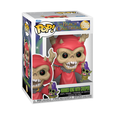 Figura Funko Pop! The Black Cauldron Horned King com Creeper em caixa