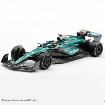 Miniatura de carro de Fórmula 1 Aston Martin verde e preto com número 14
