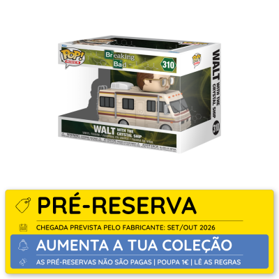 Embalagem Funko Pop! Rides Breaking Bad Walt with the Crystal Ship