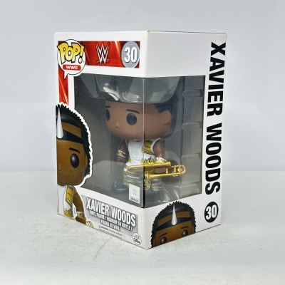 Figura de vinil Funko Pop WWE Xavier Woods na caixa