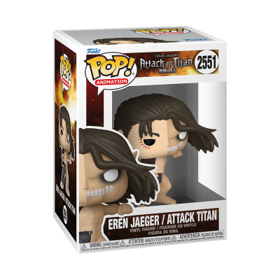 Figurine Funko Pop de Eren Jaeger / Attack Titan em embalagem com janela