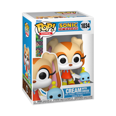 Figura Funko Pop! Cream com Cheese do Sonic The Hedgehog em embalagem