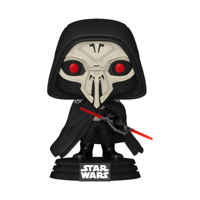 Figura Funko Pop Star Wars com máscara e espada de luz vermelha
