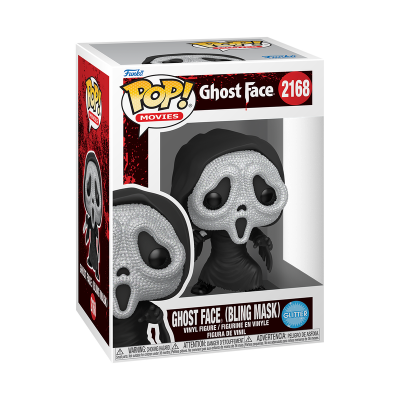 Funko Pop Ghost Face 2168 com máscara brilhante em caixa