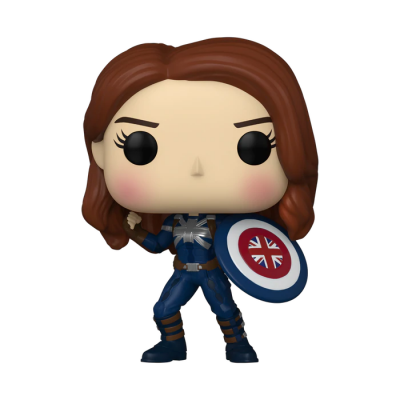 Figura Funko Pop da Capitã com escudo da Union Jack