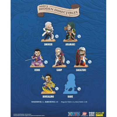 Figuras colecionáveis FRENYT HIDDEN DISSECTIBLES Marine Edition em fundo azul