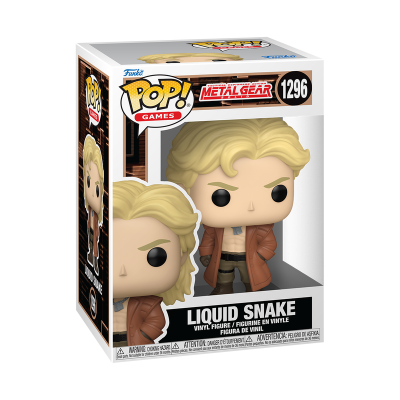 Figura Funko Pop Liquid Snake Metal Gear Solid na embalagem