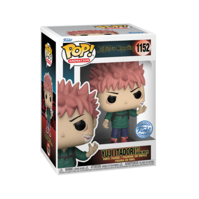 Figura Funko Pop! Yuji Itadori Jujutsu Kaisen na embalagem com janela transparente