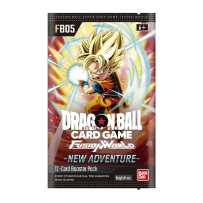 Pacote Dragon Ball Super Card Game Fusion World NEW ADVENTURE com personagem em destaque