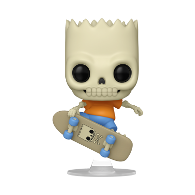 Figura colecionável de esqueleto com skate