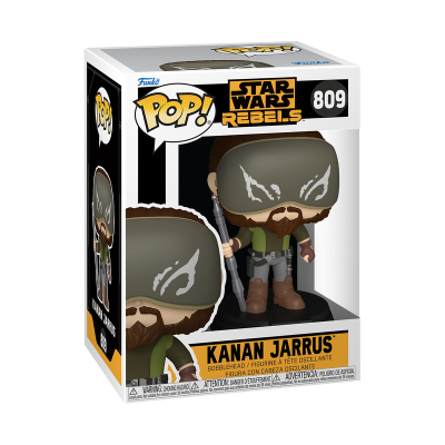 Figura Funko Pop! Kanan Jarrus da coleção Star Wars Rebels na caixa